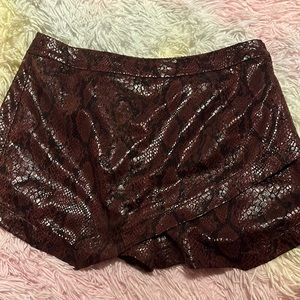 Sexy pleather skort